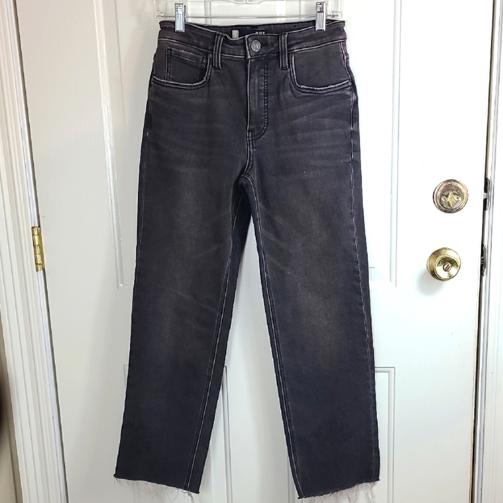 Kut from the Kloth Women's Cropped Ankle Jeans in Washed Black